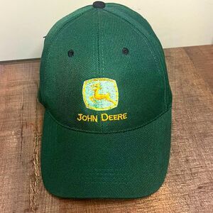 John Deere Strapback Hat Cap Green Adjustable Farming Tractors